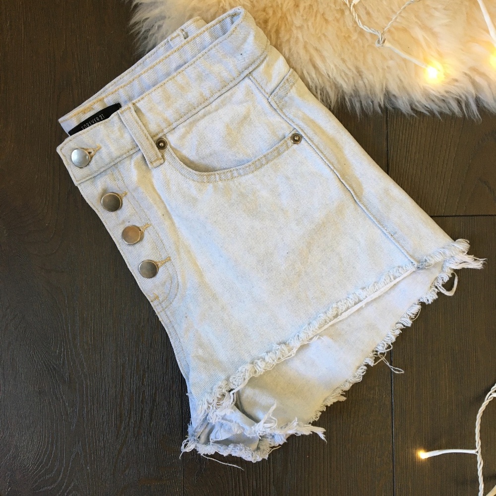 Frayed Denim Shorts
